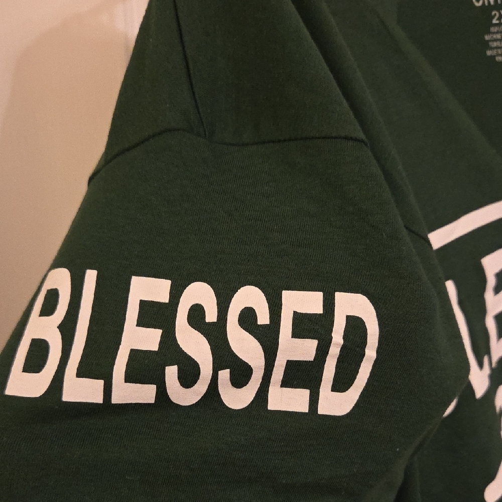 On Fire Forest Green 'Blessed and Beautiful' Tee - Picture 2 of 11